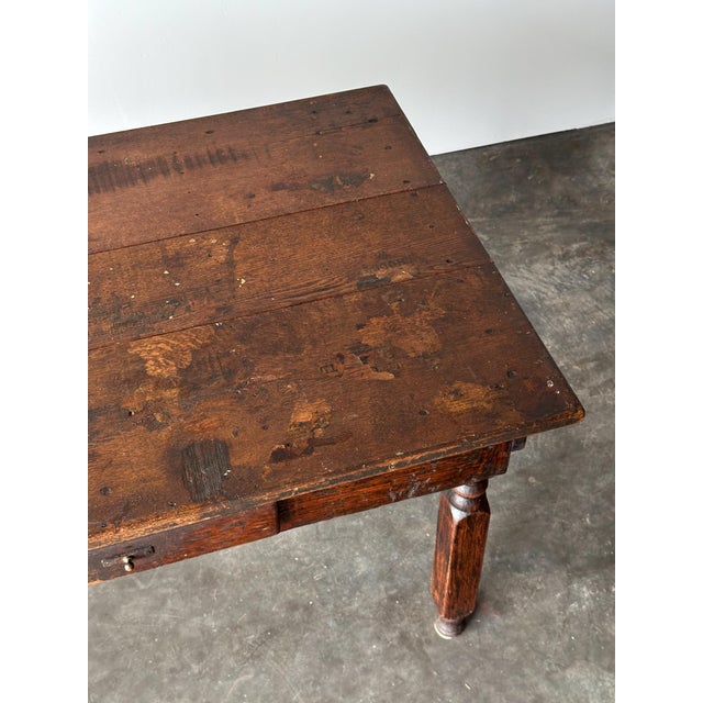 Antique American Country Store Oak General Table, Late 19th Century For Sale - Image 9 of 18