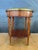 Brown French Louis XVI Style Round Side Table with Marquetry and Drawer, 1930s For Sale - Image 8 of 13