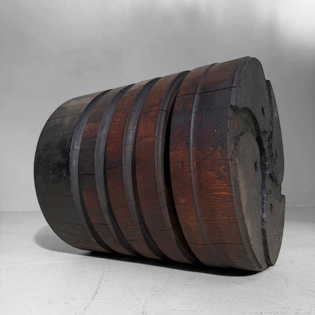 Industrial Japanese Wooden Interior Object, 1950 For Sale - Image 6 of 11