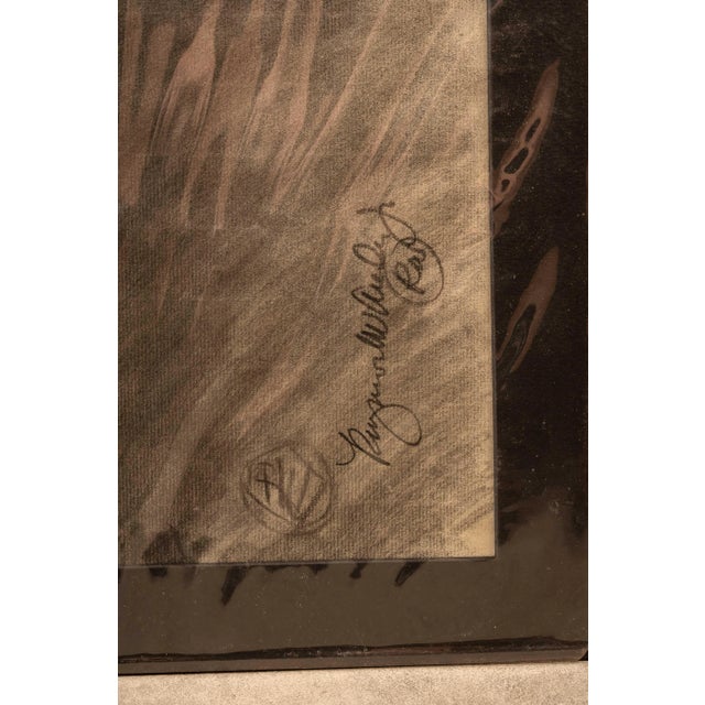 Circa 1968 Charcoal Illustration by Raymond Weiler For Sale - Image 4 of 6
