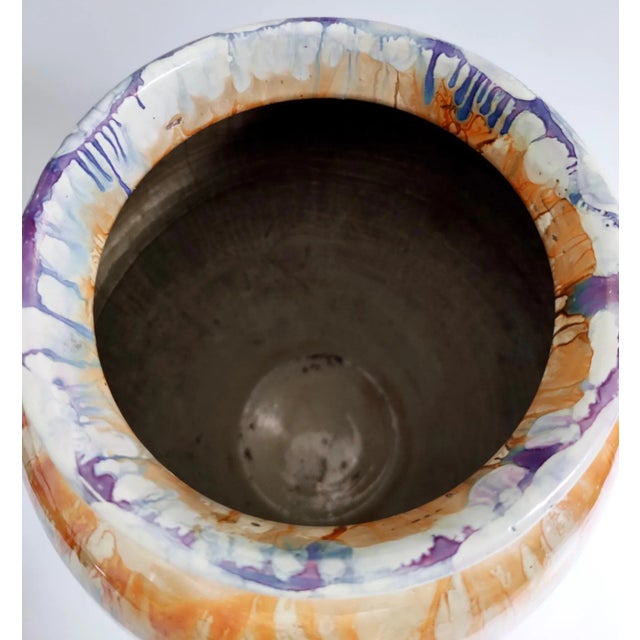 Ceramic Vintage Lacquered Earthenware Vase by Pasquinucci, 1940s For Sale - Image 7 of 15