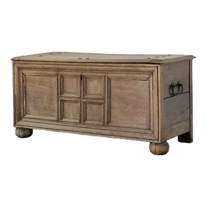 Vintage French Oak Trunk