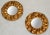 Atelier Fornasetti Set of 2 Vintage Round Bohemian Sunburst Wall Mirror Distressed Gold Finish For Sale - Image 4 of 12