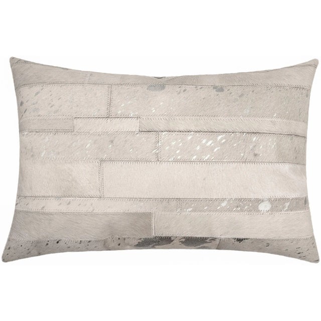 Farmhouse Canvello Set of 2 Genuine Cowhide Leather Decorative Throw Pillow With Feather Down Insert Included For Sale - Image 3 of 8