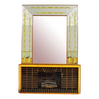 Credenza with Mirror by Luigi Brusotti, 1940s For Sale