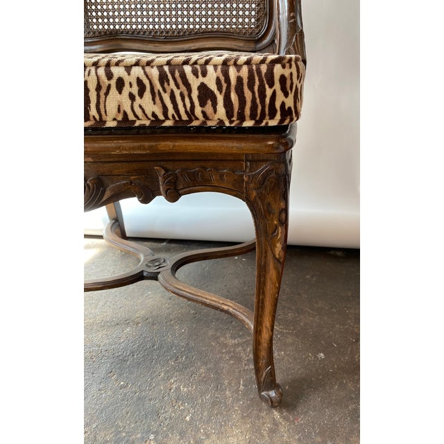 Mid 20th Century Louis XV Style Leopard Upholstered Arm Chair For Sale - Image 4 of 5