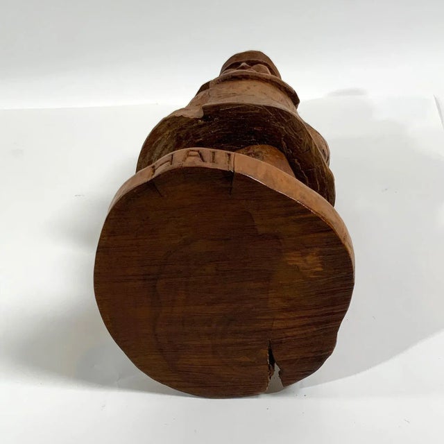 Wood Carving of Sea Captain "Hall" For Sale - Image 7 of 8