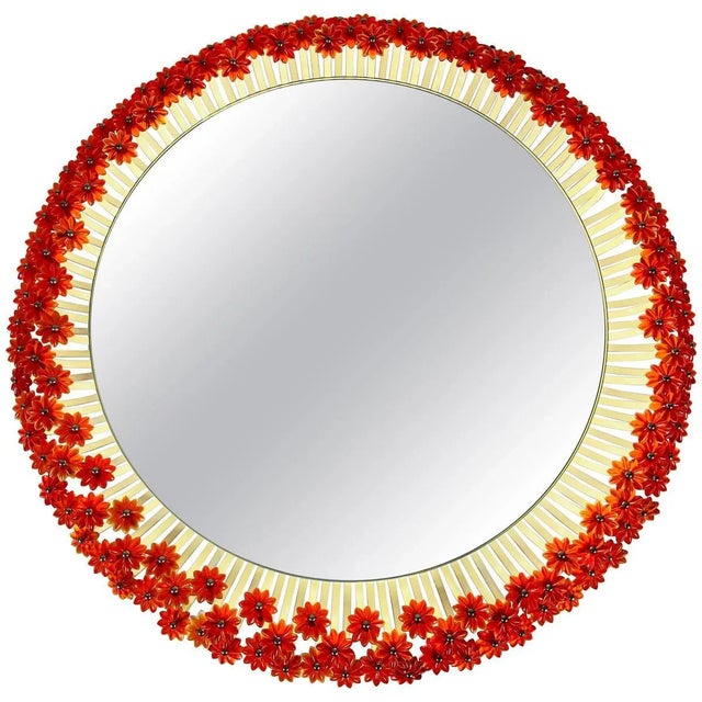 Mid-Century Round Mirror by Emil Stejnar for Rupert Nikoll, Austria, 1960s For Sale - Image 9 of 9
