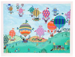 Jack Hofflander Balloon Race Serigraph