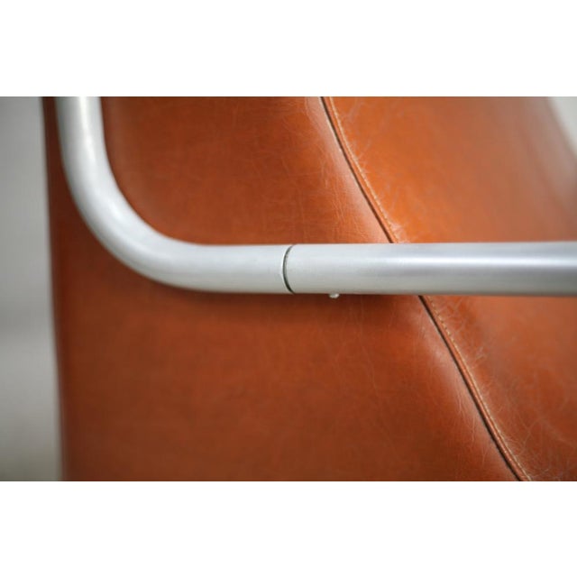 Space Age Armchair in Tubular Metal and Imitation Leather, 1960s For Sale - Image 3 of 16
