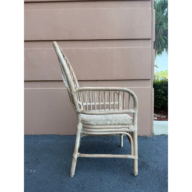 Vintage Fan Back Rattan Armchairs, a Pair For Sale - Image 13 of 15