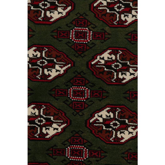 Late 20th Century Rug & Kilim’s Contemporary Baluch Rug in Red and Green Patterns For Sale - Image 5 of 7