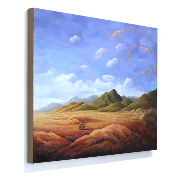 Contemporary Where I'm Bound - Original Contemporary California Landscape Oil Painting on Canvas by Phoebe Brunner For Sale - Image 3 of 9