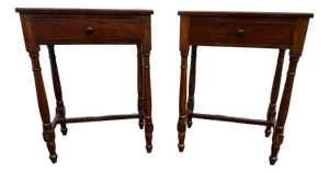 Pair of Vintage Sheraton Style 1 Drawer Side Tables by Bombay Co.