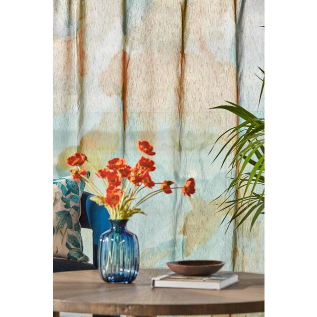 Contemporary Harlequin Foresta Sheer Fabric in Ethereal - a Sample For Sale - Image 3 of 3