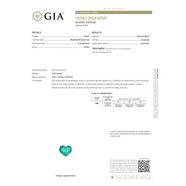 A GIA-certified Colombian emerald glows in a lush, vivid green at the heart of this solid 14K yellow gold pendant, cut as...