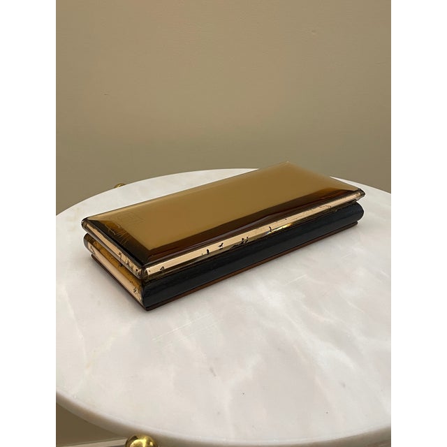 Wood Pink Crystal Box attributed to Luigi Brusotti, 1950s For Sale - Image 7 of 16