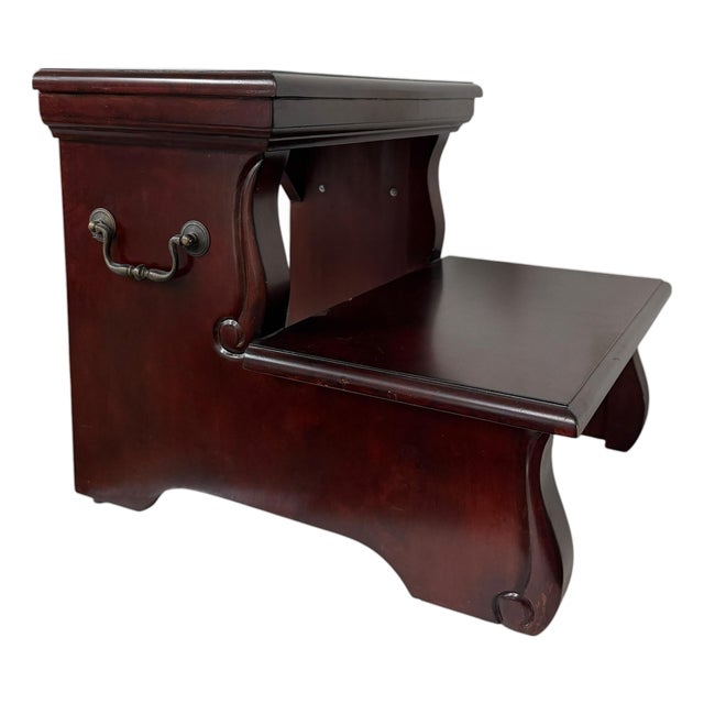 Vintage Mahogany Bed Steps For Sale