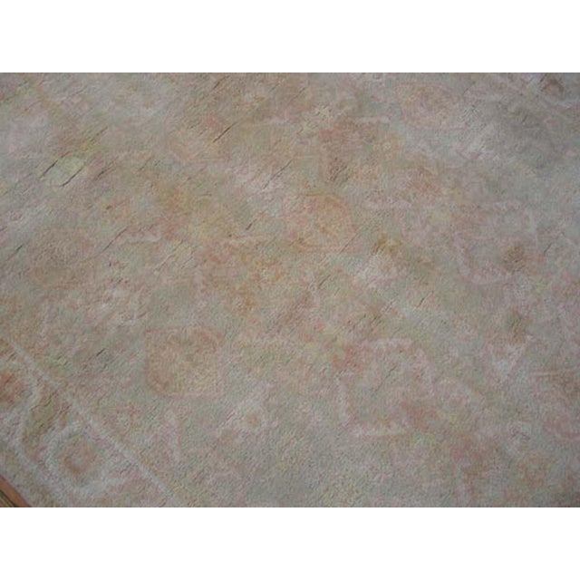 Indian 1920s White Cream Geometric Antique Indian Agra Cotton Rug 4'0" X 6'6" Handknotted Carpet For Sale - Image 3 of 6