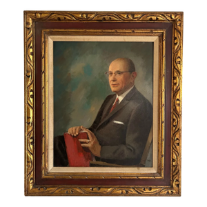 Mid Century Oil Painting Portrait of a Man by Jacob Gains