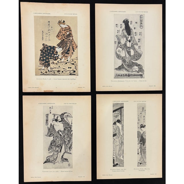 Japanese Prints by 17th & 18th Century Artists, Collected by Gaston Migeon, Louvre Museum Curator, 1923 Vol 1 For Sale - Image 10 of 18