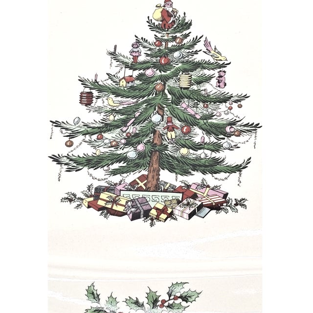 Spode Spode “Christmas Tree” Holiday Rectangular Platters – Set of 2, S3324 For Sale - Image 4 of 13