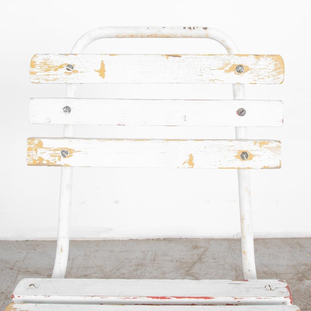 1960s Midcentury Czech White Metal Chair For Sale - Image 13 of 18