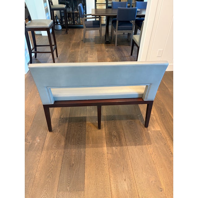 Christian Liaigre at Holly Hunt Banquette Velin Bench Frame: Mahogany Finish Espresso Leather: "Stormy Weather".