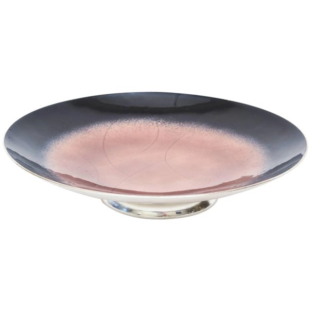 Vintage Enamel, Sterling Silver and Silver-Plate Bowl, 1960's For Sale - Image 10 of 10