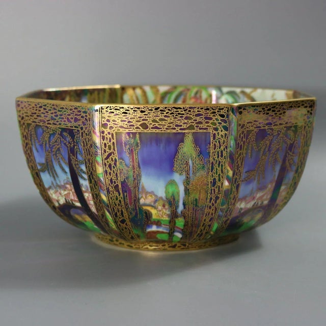 1920s Wedgwood Fairyland Lustre Octagonal Dana Bowl For Sale - Image 5 of 18