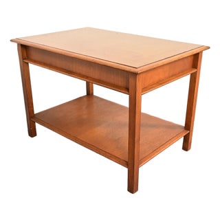 T. H. Robsjohn-Gibbings for Widdicomb Walnut Two-Tier Nightstand or Side Table, 1950s For Sale