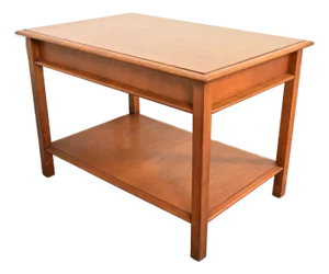 T. H. Robsjohn-Gibbings for Widdicomb Walnut Two-Tier Nightstand or Side Table, 1950s