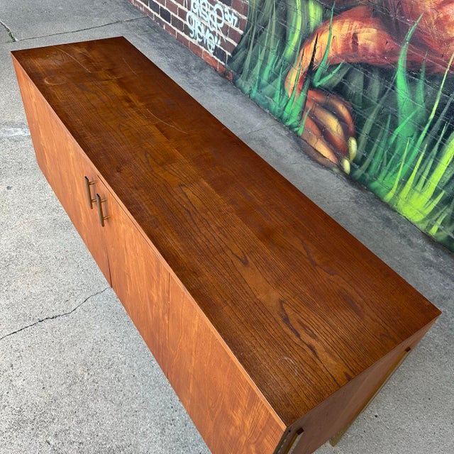 Harvey Probber Teak and Brass Credenza For Sale In Cleveland - Image 6 of 12