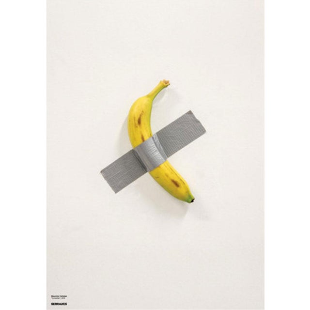 Contemporary Maurizio Cattelan Comedian Official Exhibition Poster For Sale - Image 3 of 3