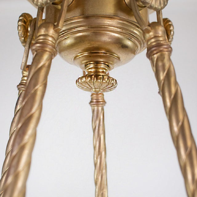 Early 20th C. French Louis-Philippe Revival Gilt and Patinated Bronze Chandelier For Sale - Image 18 of 18