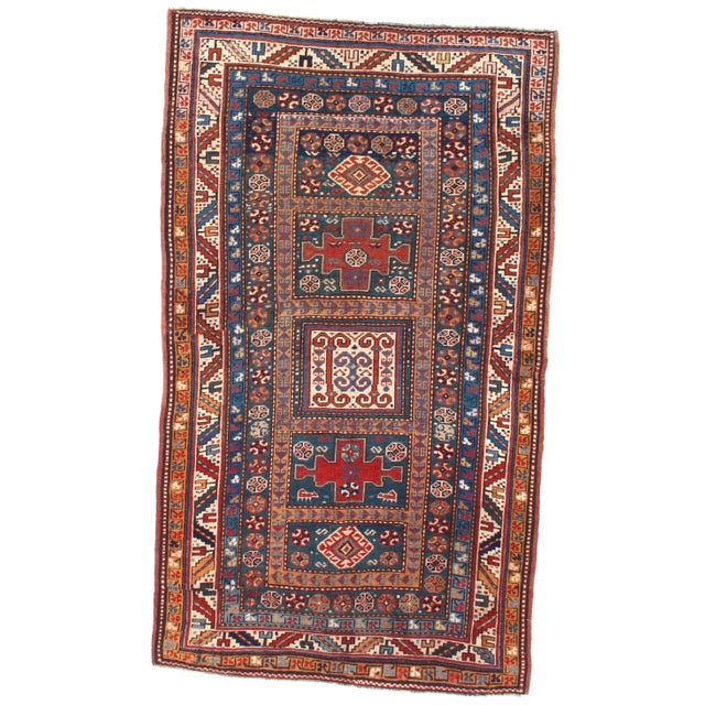1900 - 1909 Pasargad NY Antique Russian Shirvan Lamb's Wool Rug - 3'7" x 6' For Sale - Image 5 of 5