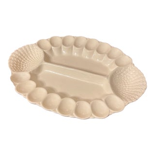1970s Italian Ceramic Deviled Eggs Tray For Sale