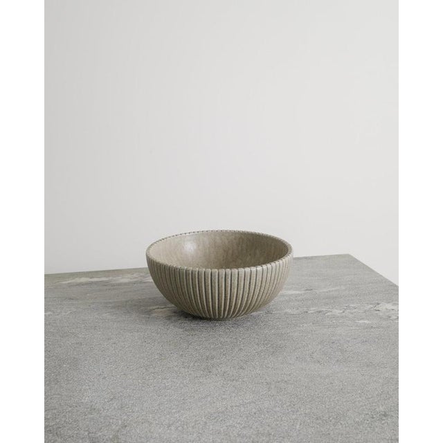 Gray Danish Mid-Century Grey Ceramic Bowl by Arne Bang, 1950s For Sale - Image 8 of 8