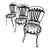 Francois Carre Antique Original Parisian Park Chairs, Circa 1880 - A Trio For Sale