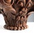 Wood Carved Wooden Capitals or Pedestals, Set of 2 For Sale - Image 7 of 10