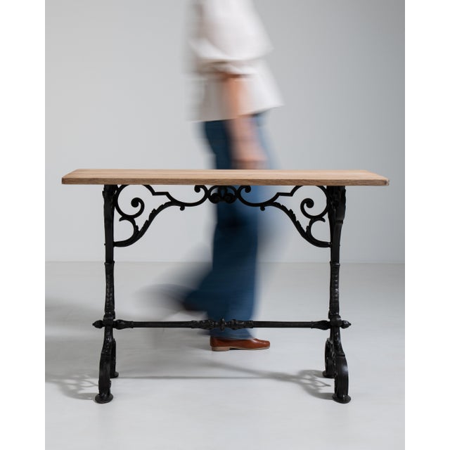 Cast Iron Bistro Table, Antique, France, Early 20th Century For Sale - Image 12 of 18