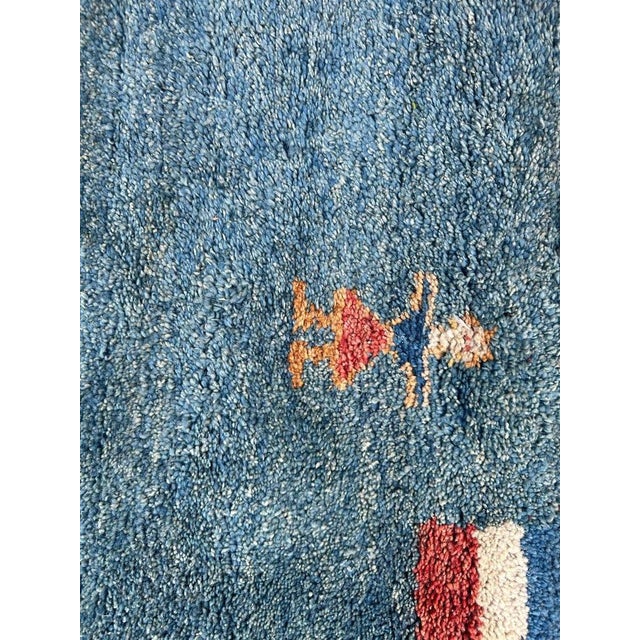 Blue Vintage Gabbeh Rug, 1970s For Sale - Image 8 of 18