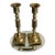 Pair of Vintage Japanese Solid Brass Candlesticks For Sale