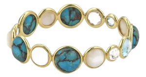 Ippolita Rock Candy Gemstone 18k Yellow Gold Bangle Bracelet