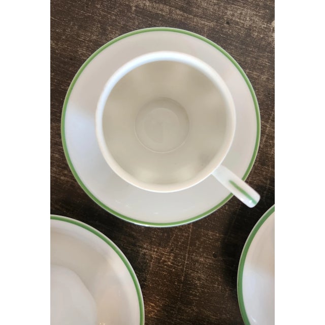 1970s Set of 4 Mid-Century Covered Bouillon or Soup Cups W/ Saucers, “Taste Setter Collection For Sale - Image 13 of 17