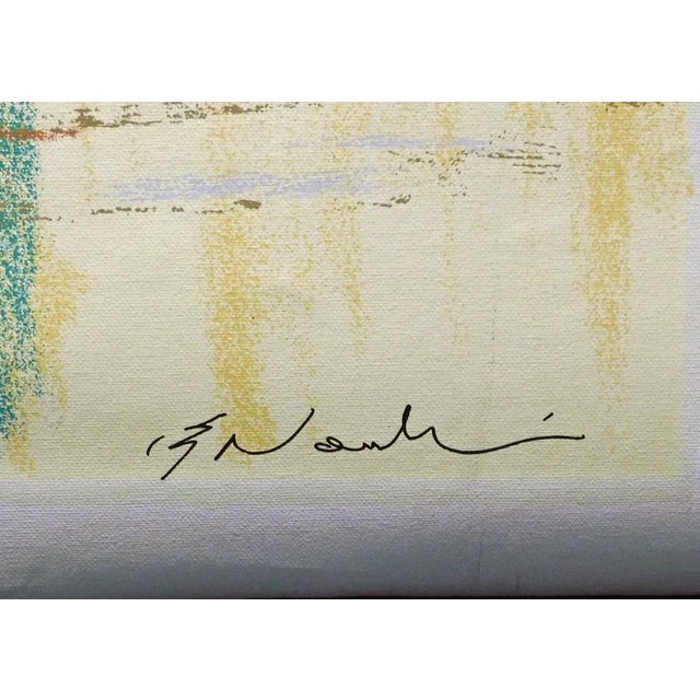 1990s 1990s "This Way" BC Nowlin Abstract Figurative Signed and Numbered Serigraph on Canvas For Sale - Image 5 of 7