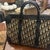 A 1980s Vintage Christian Dior Oblique Monogram Blue Canvas Boston Hand Bag For Sale - Image 11 of 16
