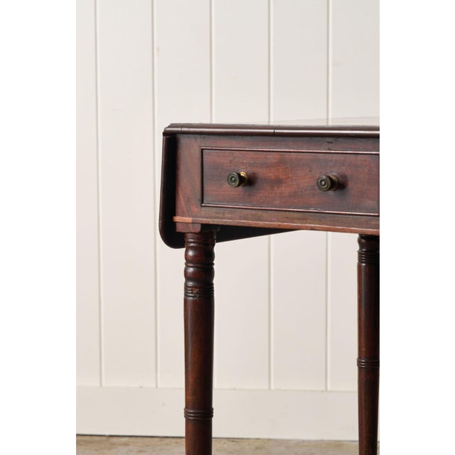 19th Century 19th Century English Mahogany Petite Pembroke Table For Sale - Image 5 of 9