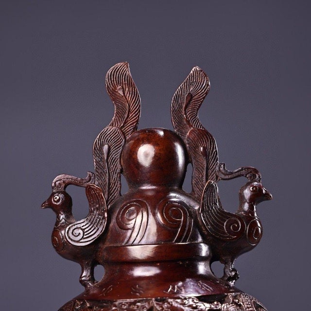 Vintage Bronze Tripod Censer With Dragon Motif - 28cm For Sale In Los Angeles - Image 6 of 9