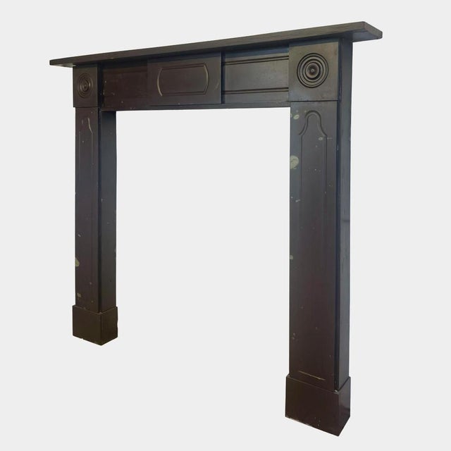 Hollywood Regency ntique Regency Irish Bangor Slate Fireplace Mantel, 1810 For Sale - Image 3 of 10